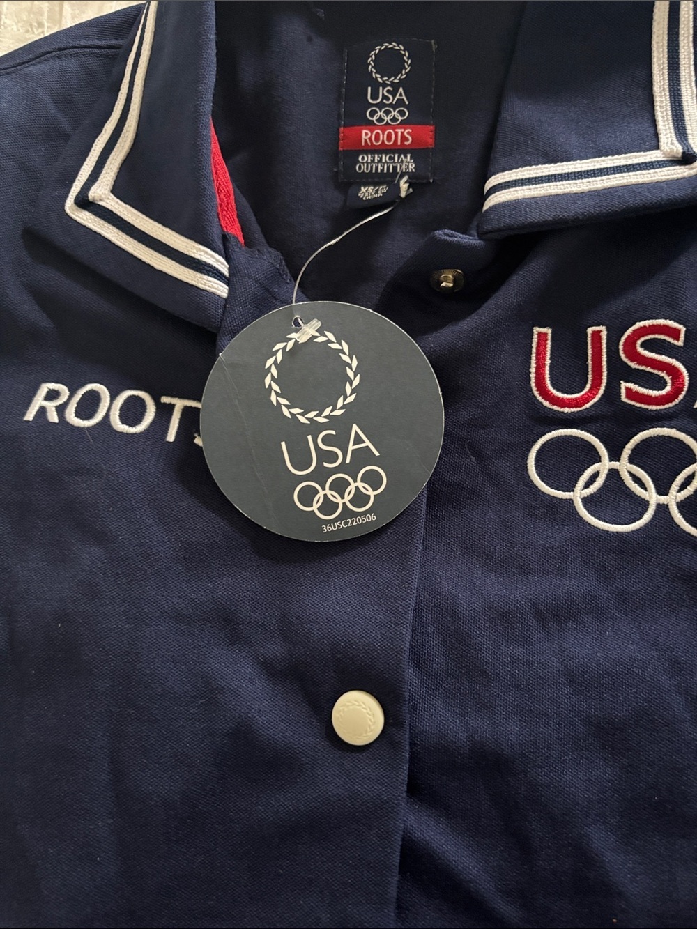 Roots Navy Sleeveless USA Olympic Vest 2004 Official - Picture 4 of 12